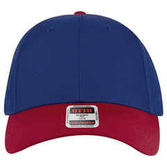 OTTO 19-536 6 Panel Low Profile Baseball Cap - Red/Ryl/Ryl - Red/Ryl/Ryl / 6 1/2’’ - 7 5/8’’