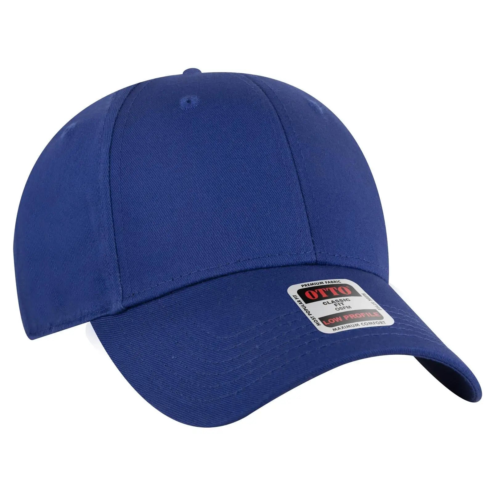 OTTO 19-536 6 Panel Low Profile Baseball Cap - Royal - Royal / 6 1/2’’ - 7 5/8’’