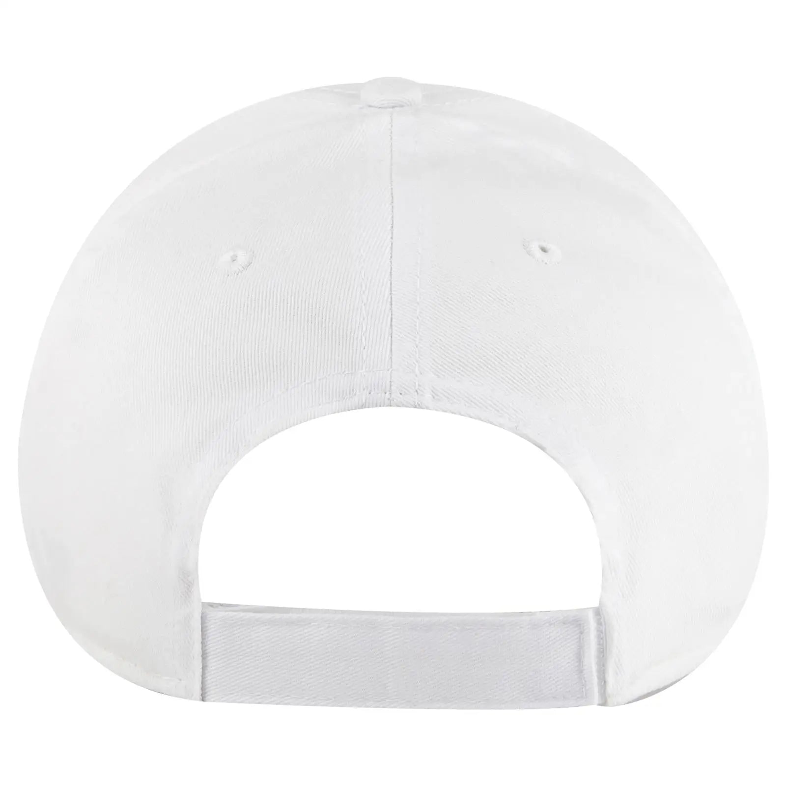 OTTO 19-536 6 Panel Low Profile Baseball Cap - White - White / 6 1/2’’ - 7 5/8’’