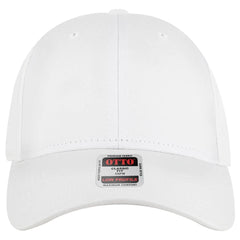 OTTO 19-536 6 Panel Low Profile Baseball Cap - White - White / 6 1/2’’ - 7 5/8’’