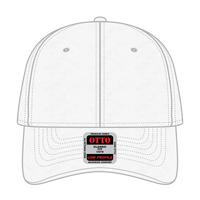 OTTO 19-536 6 Panel Low Profile Baseball Cap - White - White / 6 1/2’’ - 7 5/8’’