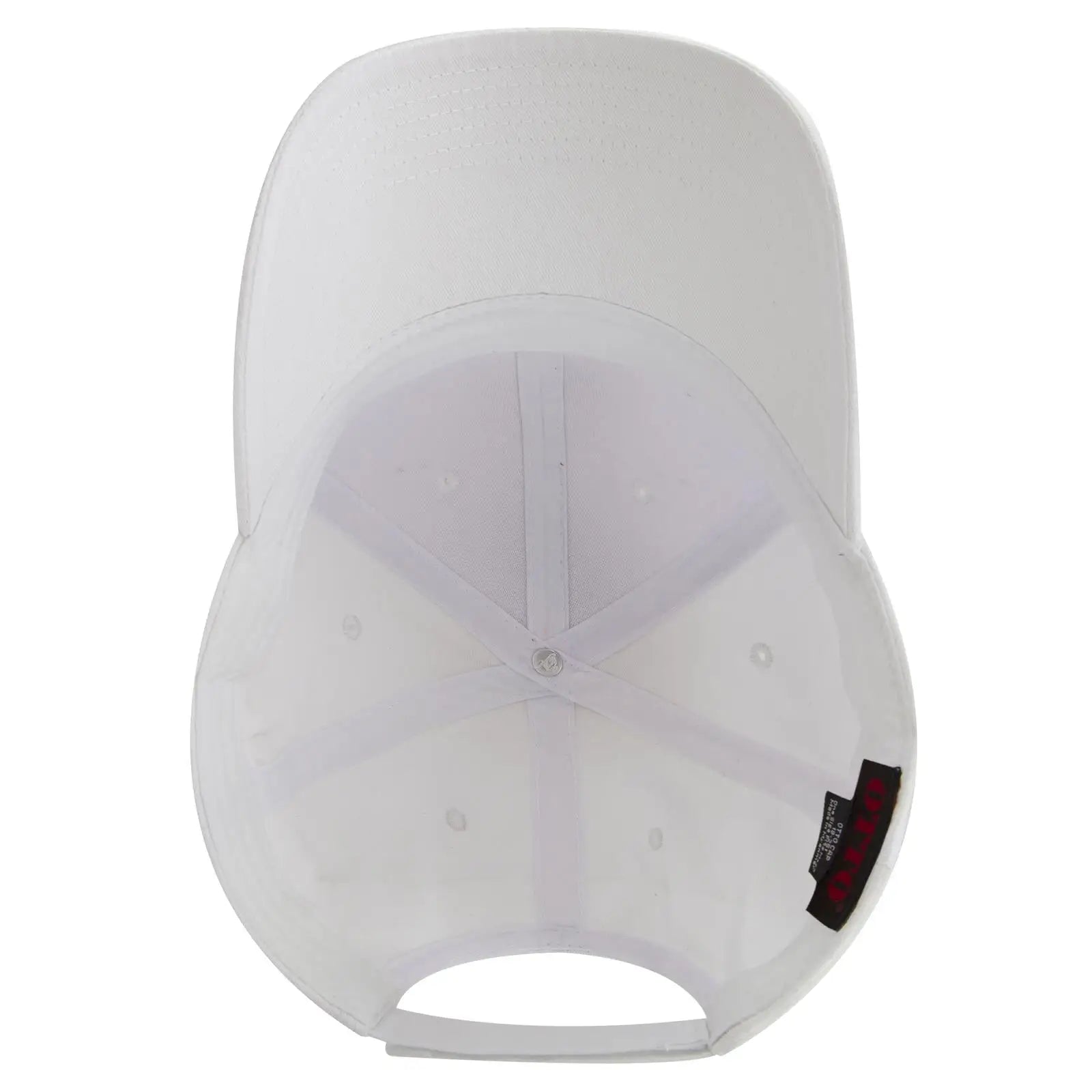 OTTO 19-536 6 Panel Low Profile Baseball Cap - White - White / 6 1/2’’ - 7 5/8’’
