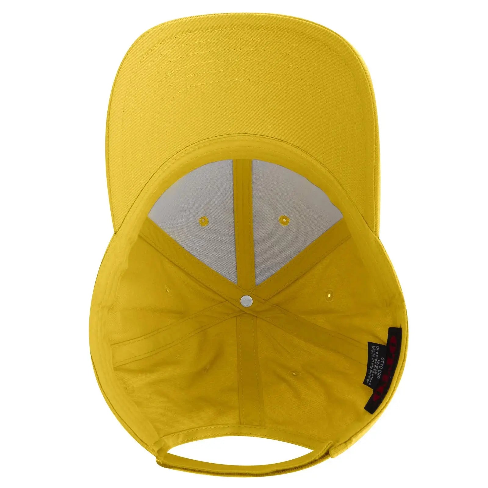 OTTO 19-536 6 Panel Low Profile Baseball Cap - Yellow - Yellow / 6 1/2’’ - 7 5/8’’