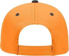 OTTO 19-536 Cotton Twill Low Profile Pro Style Cap with 6 Embroidered Eyelets - Black Orange Orange - Black Orange