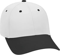 OTTO 19-536 Cotton Twill Low Profile Pro Style Cap with 6 Embroidered Eyelets - Black White White - Black White