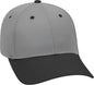 OTTO 19-536 Cotton Twill Low Profile Pro Style Cap with 6 Embroidered Eyelets - Black Charcoal Charcoal - Black Dark