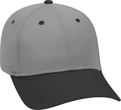 OTTO 19-536 Cotton Twill Low Profile Pro Style Cap with 6 Embroidered Eyelets - Black Charcoal Charcoal - Black Dark