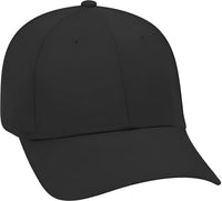 OTTO 19-536 Cotton Twill Low Profile Pro Style Cap with 6 Embroidered Eyelets - Black - Black / One Size Fits Most