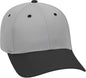 OTTO 19 536 Cotton Twill Low Profile Pro Style Cap with 6 Embroidered Eyelets Black Gray Gray Black Gray / One Size
