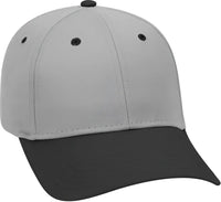 OTTO 19 536 Cotton Twill Low Profile Pro Style Cap with 6 Embroidered Eyelets Black Gray Gray Black Gray / One Size