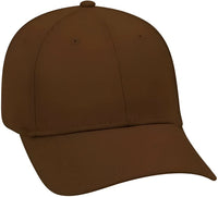 OTTO 19-536 Cotton Twill Low Profile Pro Style Cap with 6 Embroidered Eyelets - Brown - Brown / One Size Fits Most