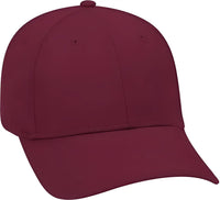 OTTO 19 536 Cotton Twill Low Profile Pro Style Cap with 6 Embroidered Eyelets Burgandy Maroon Maroon / One Size Fits