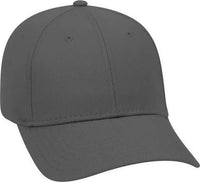 OTTO 19-536 Cotton Twill Low Profile Pro Style Cap with 6 Embroidered Eyelets - Charcoal Gray - Dark Gray / One Size