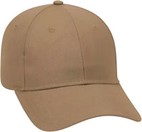 OTTO 19-536 Cotton Twill Low Profile Pro Style Cap with 6 Embroidered Eyelets - Coyote Brown - Brown / One Size Fits