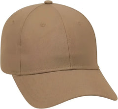OTTO 19-536 Cotton Twill Low Profile Pro Style Cap with 6 Embroidered Eyelets - Coyote Brown - Brown / One Size Fits