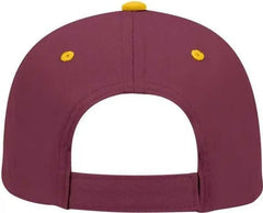OTTO 19 536 Cotton Twill Low Profile Pro Style Cap with 6 Embroidered Eyelets Gold Burgandy Maroon Burgandy Maroon Gold