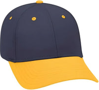 OTTO 19-536 Cotton Twill Low Profile Pro Style Cap with 6 Embroidered Eyelets - Gold Navy Navy - Gold Navy / One Size