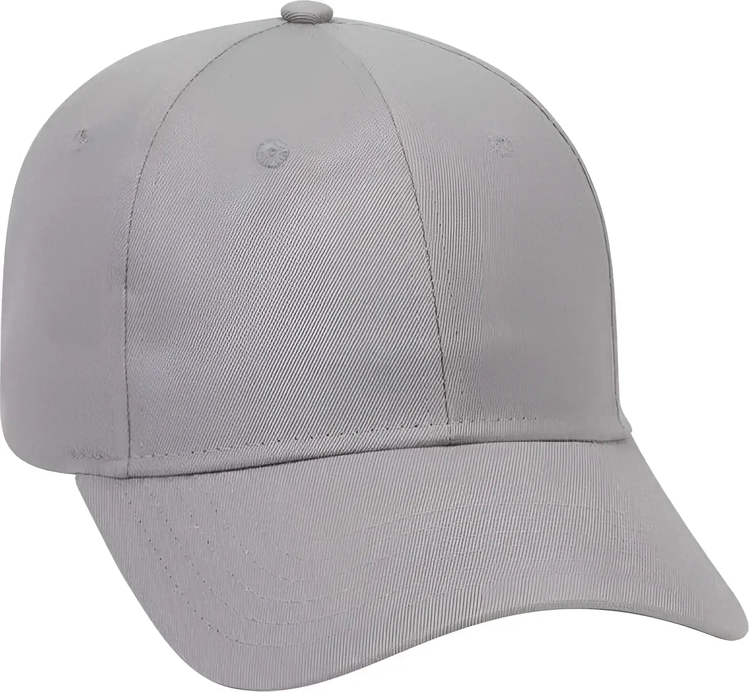 OTTO 19-536 Cotton Twill Low Profile Pro Style Cap with 6 Embroidered Eyelets - Gray - Gray / One Size Fits Most