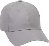 OTTO 19-536 Cotton Twill Low Profile Pro Style Cap with 6 Embroidered Eyelets - Gray - Gray / One Size Fits Most