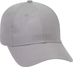 OTTO 19-536 Cotton Twill Low Profile Pro Style Cap with 6 Embroidered Eyelets - Gray - Gray / One Size Fits Most