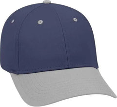 OTTO 19-536 Cotton Twill Low Profile Pro Style Cap with 6 Embroidered Eyelets - Gray Navy Navy - Gray Navy / One Size