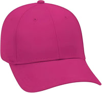 OTTO 19-536 Cotton Twill Low Profile Pro Style Cap with 6 Embroidered Eyelets - Hot Pink - Hot Pink / One Size Fits Most