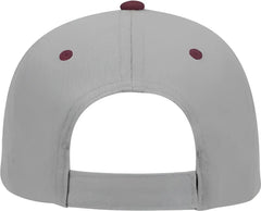 OTTO 19 536 Cotton Twill Low Profile Pro Style Cap with 6 Embroidered Eyelets Maroon Gray Gray Maroon Gray / One Size