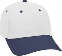 OTTO 19-536 Cotton Twill Low Profile Pro Style Cap with 6 Embroidered Eyelets - Navy White White - Navy White