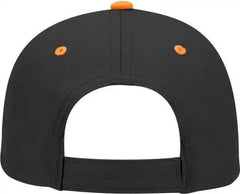 OTTO 19-536 Cotton Twill Low Profile Pro Style Cap with 6 Embroidered Eyelets - Orange Black Black - Orange Black