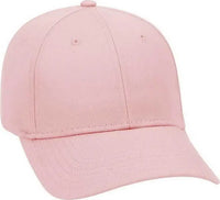 OTTO 19-536 Cotton Twill Low Profile Pro Style Cap with 6 Embroidered Eyelets - Pink - Pink / One Size Fits Most