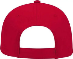 OTTO 19-536 Cotton Twill Low Profile Pro Style Cap with 6 Embroidered Eyelets - Red - Red / One Size Fits Most