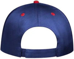 OTTO 19-536 Cotton Twill Low Profile Pro Style Cap with 6 Embroidered Eyelets - Red Navy Navy - Red Navy / One Size