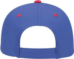 OTTO 19-536 Cotton Twill Low Profile Pro Style Cap with 6 Embroidered Eyelets - Red Royal Royal - Red Royal / One Size