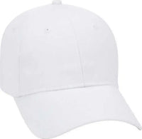 OTTO 19-536 Cotton Twill Low Profile Pro Style Cap with 6 Embroidered Eyelets - White - White / One Size Fits Most