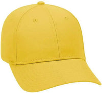 OTTO 19-536 Cotton Twill Low Profile Pro Style Cap with 6 Embroidered Eyelets - Yellow - Yellow / One Size Fits Most