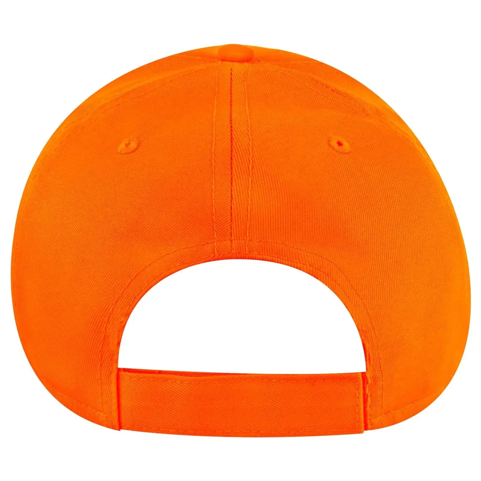 OTTO 19-536 Neon 6 Panel Low Profile Baseball Cap - N. Orange - N. Orange / 6 1/2’’ - 7 5/8’’