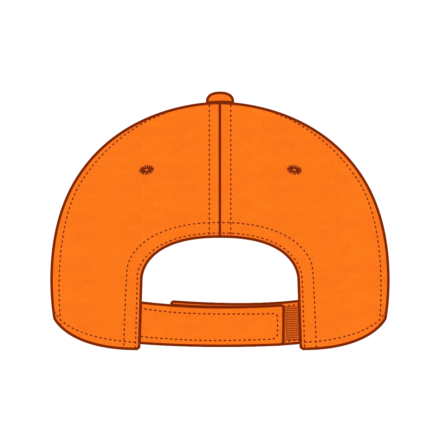 OTTO 19-536 Neon 6 Panel Low Profile Baseball Cap - N. Orange - N. Orange / 6 1/2’’ - 7 5/8’’