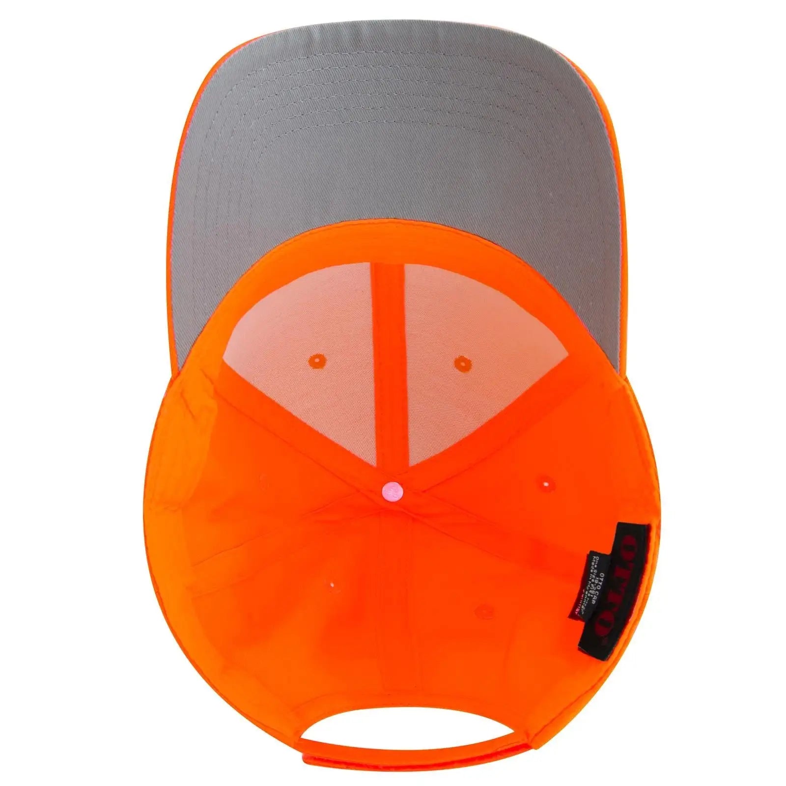 OTTO 19-536 Neon 6 Panel Low Profile Baseball Cap - N. Orange - N. Orange / 6 1/2’’ - 7 5/8’’