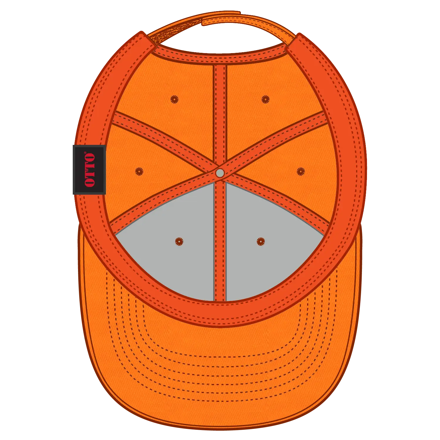 OTTO 19-536 Neon 6 Panel Low Profile Baseball Cap - N. Orange - N. Orange / 6 1/2’’ - 7 5/8’’
