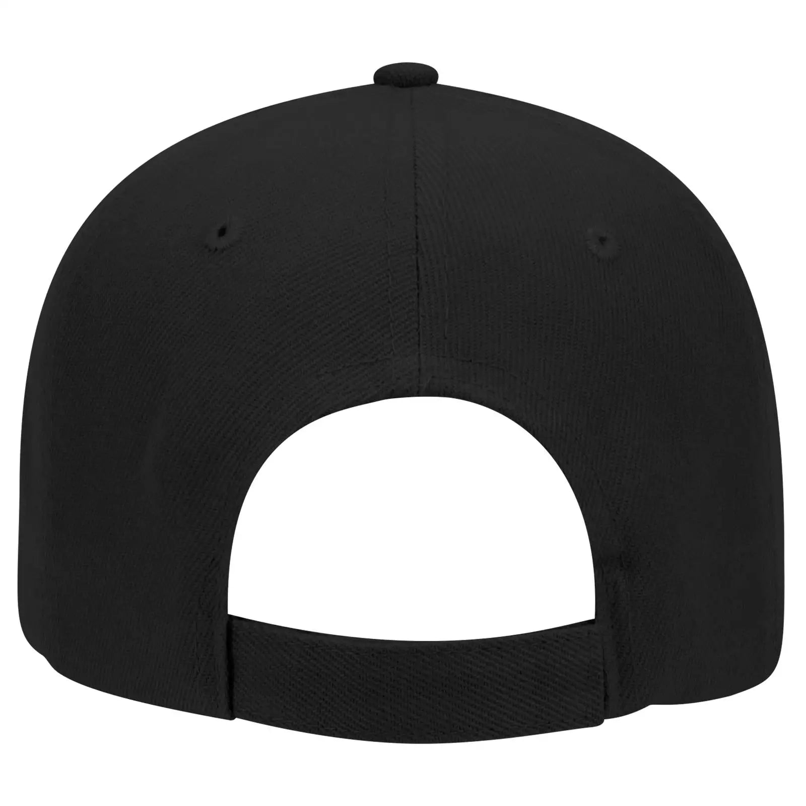 OTTO 19-609 6 Panel Low Profile Baseball Cap - Black - Black / 6 1/2’’ - 7 5/8’’