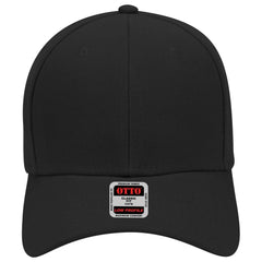 OTTO 19-609 6 Panel Low Profile Baseball Cap - Black - Black / 6 1/2’’ - 7 5/8’’
