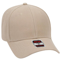 OTTO 19-609 6 Panel Low Profile Baseball Cap - Khaki - Khaki / 6 1/2’’ - 7 5/8’’