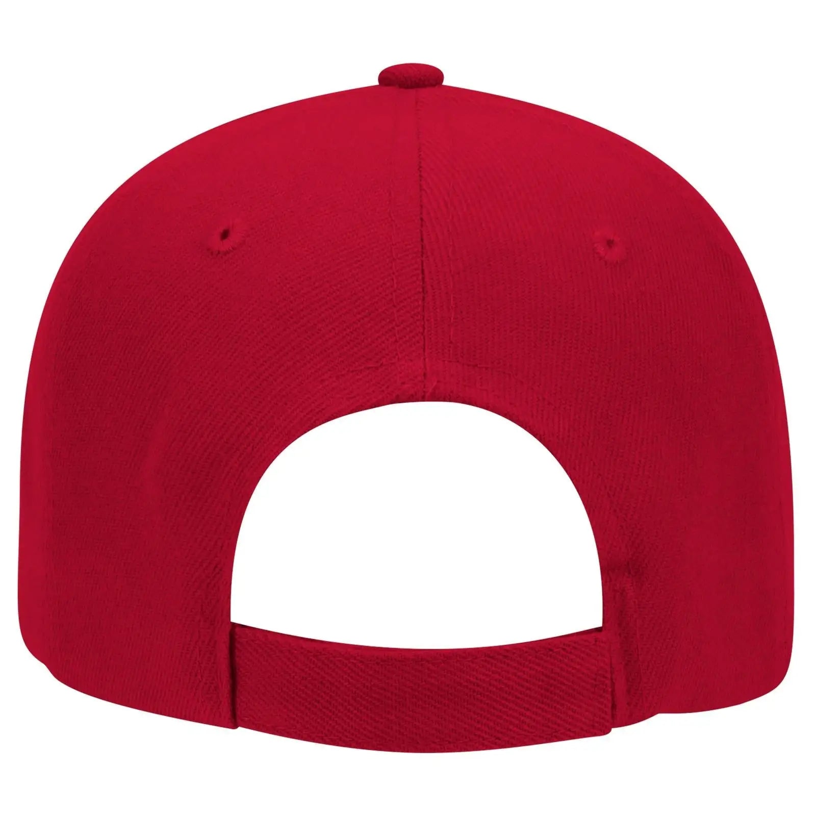 OTTO 19-609 6 Panel Low Profile Baseball Cap - Red - Red / 6 1/2’’ - 7 5/8’’