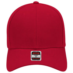 OTTO 19-609 6 Panel Low Profile Baseball Cap - Red - Red / 6 1/2’’ - 7 5/8’’