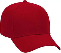 OTTO 19-609 Alternative Wool Blend Low Profile Pro Style Cap - Red - Red / One Size Fits Most