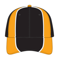 OTTO 19-701 6 Panel Low Profile Baseball Cap - Blk/Gld/Wht - Blk/Gld/Wht / 6 1/2’’ - 7 5/8’’