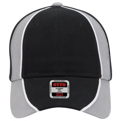 OTTO 19-701 6 Panel Low Profile Baseball Cap - Blk/Gry/Wht - Blk/Gry/Wht / 6 1/2’’ - 7 5/8’’