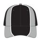 OTTO 19-701 6 Panel Low Profile Baseball Cap - Blk/Gry/Wht - Blk/Gry/Wht / 6 1/2’’ - 7 5/8’’