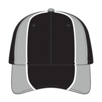 OTTO 19-701 6 Panel Low Profile Baseball Cap - Blk/Gry/Wht - Blk/Gry/Wht / 6 1/2’’ - 7 5/8’’