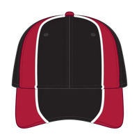 OTTO 19-701 6 Panel Low Profile Baseball Cap - Blk/Red/Wht - Blk/Red/Wht / 6 1/2’’ - 7 5/8’’